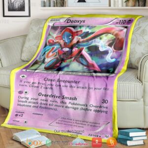 Anime Pokemon Deoxys Cosplay Soft Blanket