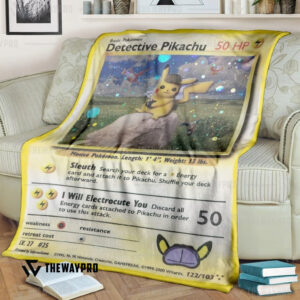 Anime Pokemon Detective Pikachu Custom Soft Blanket