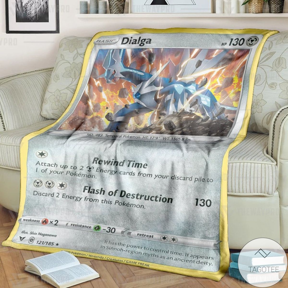Anime Pokemon Dialga Vivid Voltage Custom Blanket Anime Pokemon Dialga Vivid Voltage Custom Blanket