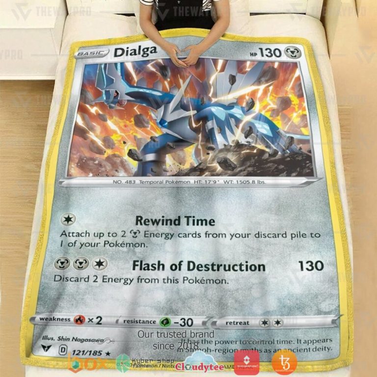 Anime-Pokemon-Dialga-Vivid-Voltage-Soft-Blanket-1
