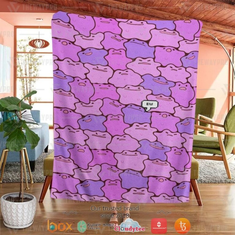 Anime-Pokemon-Ditto-Soft-Blanket-1