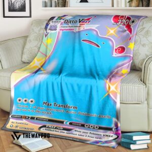 Anime Pokemon Ditto Vmax Shining Fates Blanket