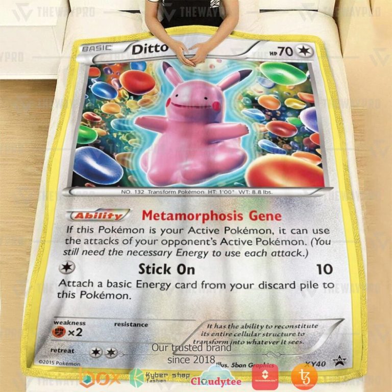 Anime-Pokemon-Ditto-Xy-Promos-Soft-Blanket-1