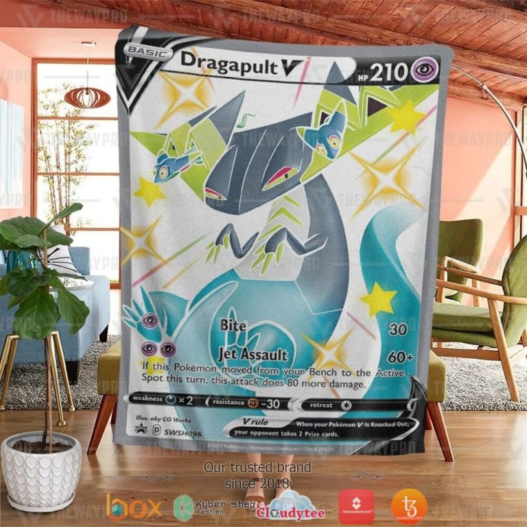Anime-Pokemon-Dragapult-V-Sword-Shield-Soft-Blanket-1
