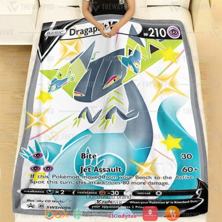 Anime-Pokemon-Dragapult-V-Sword-Shield-Soft-Blanket-2
