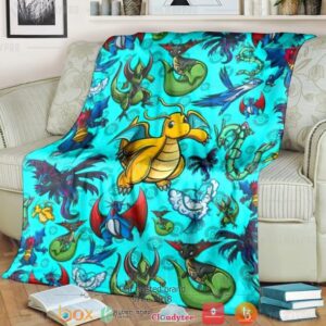 Anime Pokemon Dragon Soft Blanket