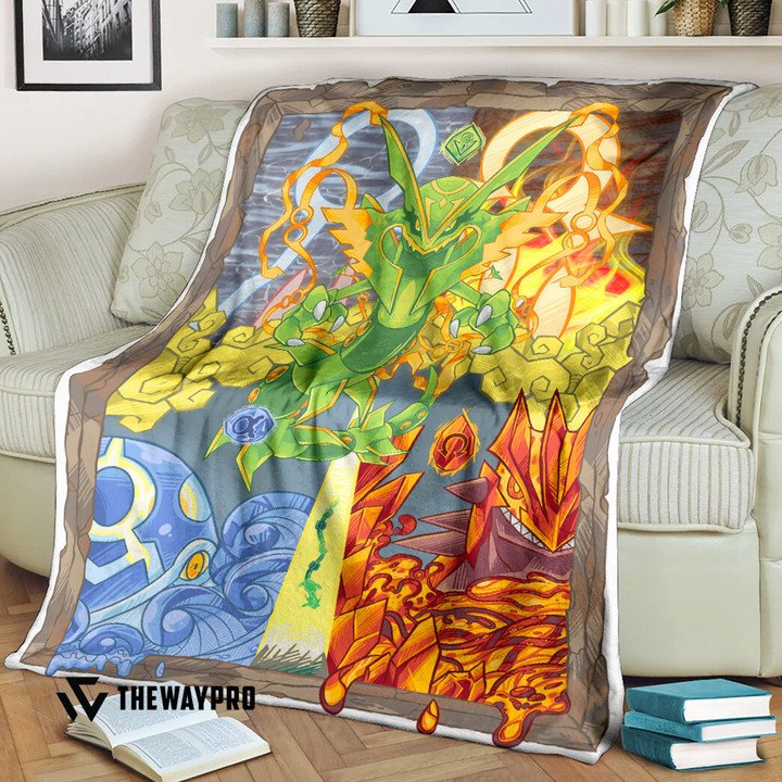 Anime Pokemon Dragons Ascent M Rayquaza P Groudon Pkyogre Custom Soft Blanket Anime Pokemon Dragons Ascent M Rayquaza P Groudon Pkyogre Custom Soft Blanket