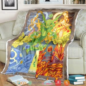Anime Pokemon Dragons Ascent M Rayquaza P Groudon Pkyogre Soft Blanket