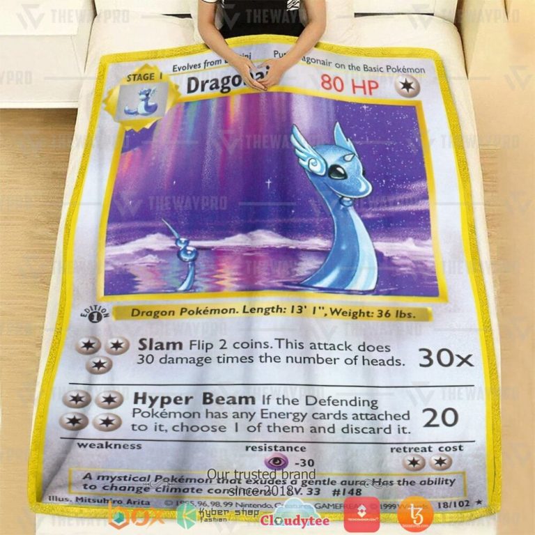 Anime-Pokemon-Dragonair-Base-Set-Soft-Blanket-2