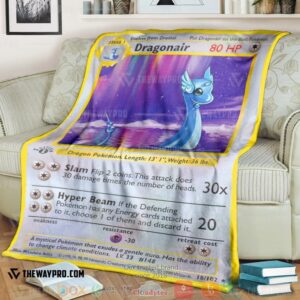 Anime Pokemon Dragonair Base Set Soft Blanket 2