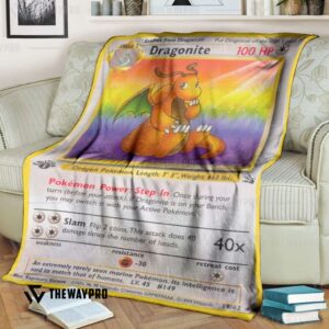 Anime Pokemon Dragonite 1St Edition Blanket