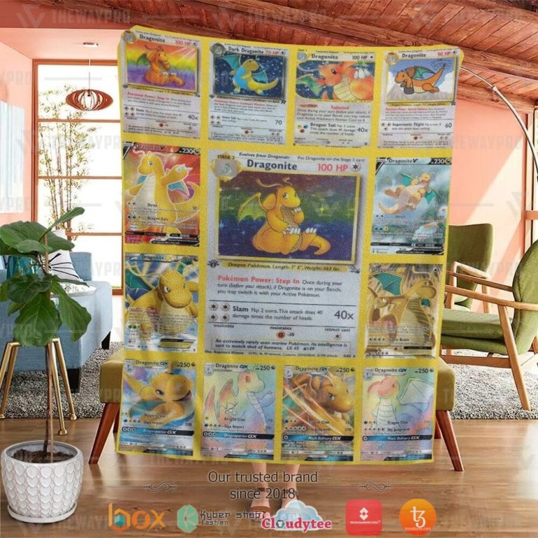 Anime-Pokemon-Dragonite-Cards-Version-2-Soft-Blanket-1