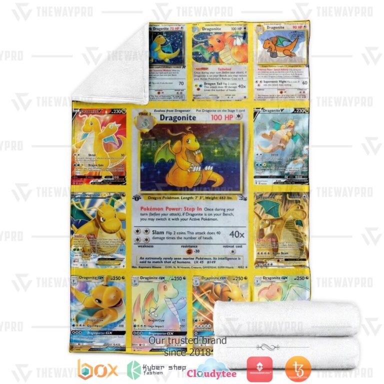 Anime-Pokemon-Dragonite-Cards-Version-2-Soft-Blanket-3