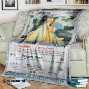 Anime Pokemon Dragonite Ex Dragon Blanket