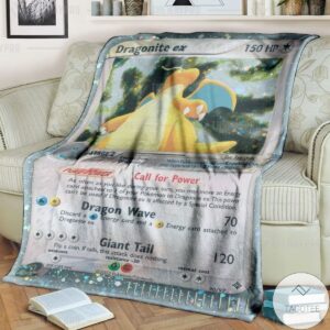 Anime Pokemon Dragonite Ex Dragon Custom Blanket