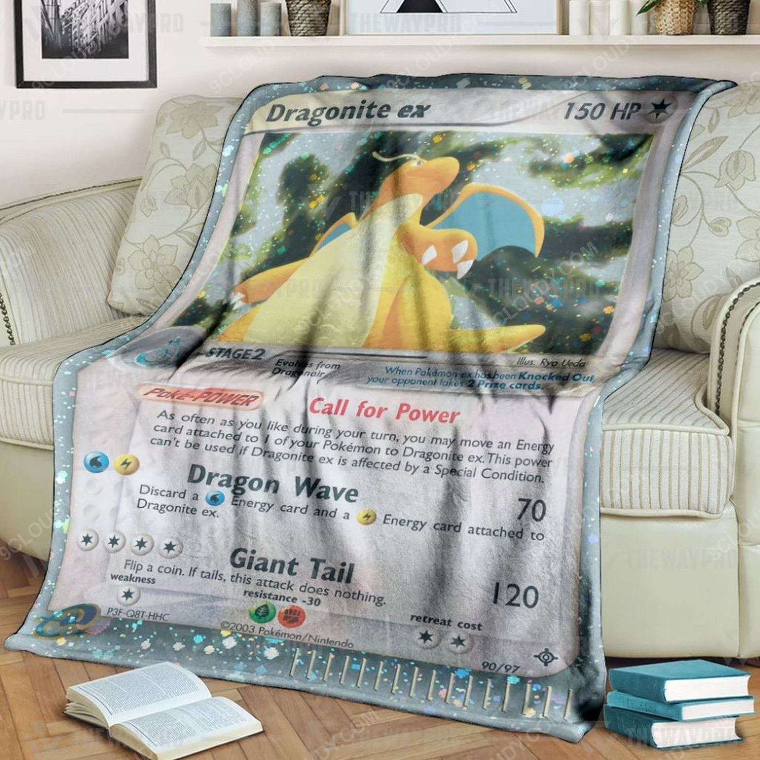 Anime Pokemon Dragonite Ex Full Print Soft Blanket Anime Pokemon Dragonite Ex Full Print Soft Blanket
