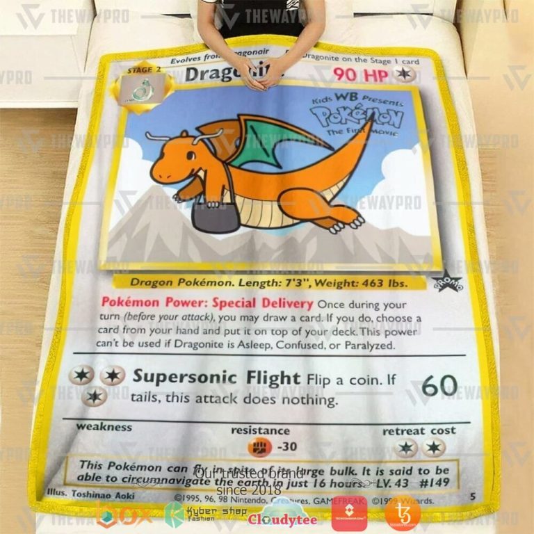Anime-Pokemon-Dragonite-Soft-Blanket-1