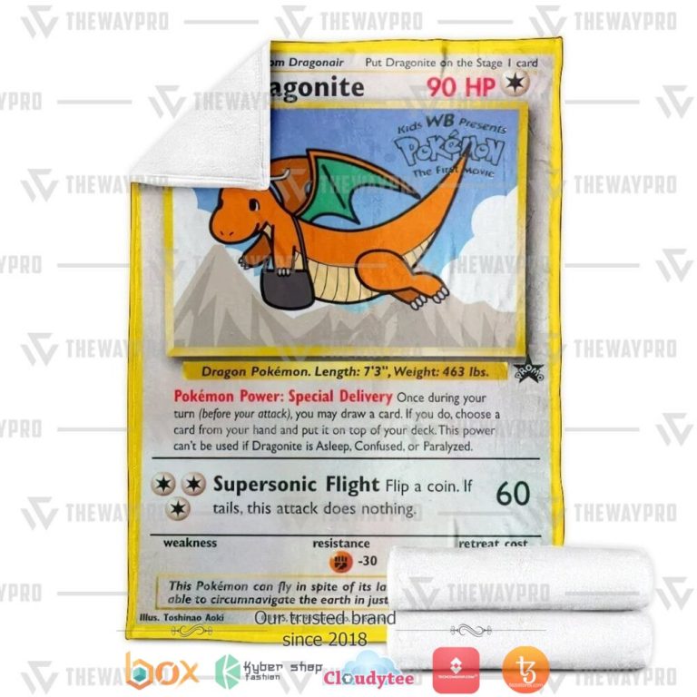 Anime-Pokemon-Dragonite-Soft-Blanket-2