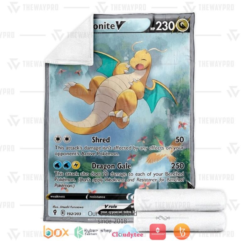 Anime-Pokemon-Dragonite-V-Soft-Blanket-2