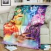 Anime Pokemon Eevee Rainbow Custom Soft Blanket