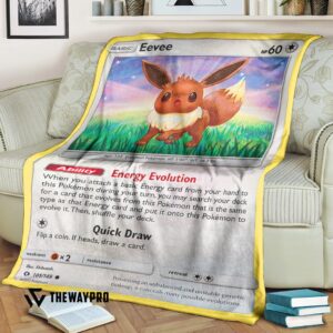 Anime Pokemon Eevee Sun Moon Blanket