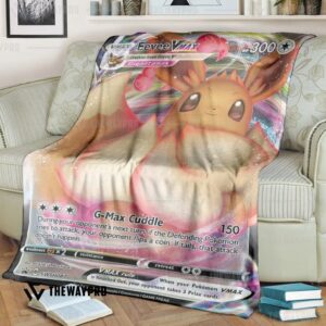 Anime Pokemon Eevee Vmax Custom Soft Blanket