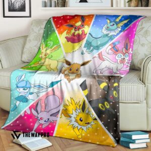 Anime Pokemon Eeveelutions Blanket