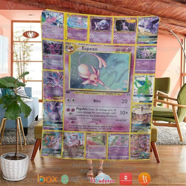 Anime-Pokemon-Espeon-Cards-Soft-Blanket-1