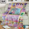 Anime Pokemon Espeon Cards Soft Blanket