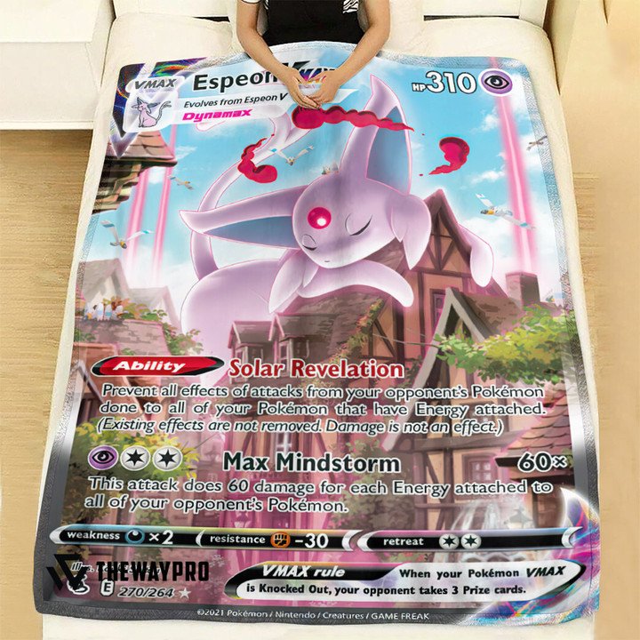 Anime-Pokemon-Espeon-Vmax-Fusion-Strike-Custom-Soft-Blanket-1