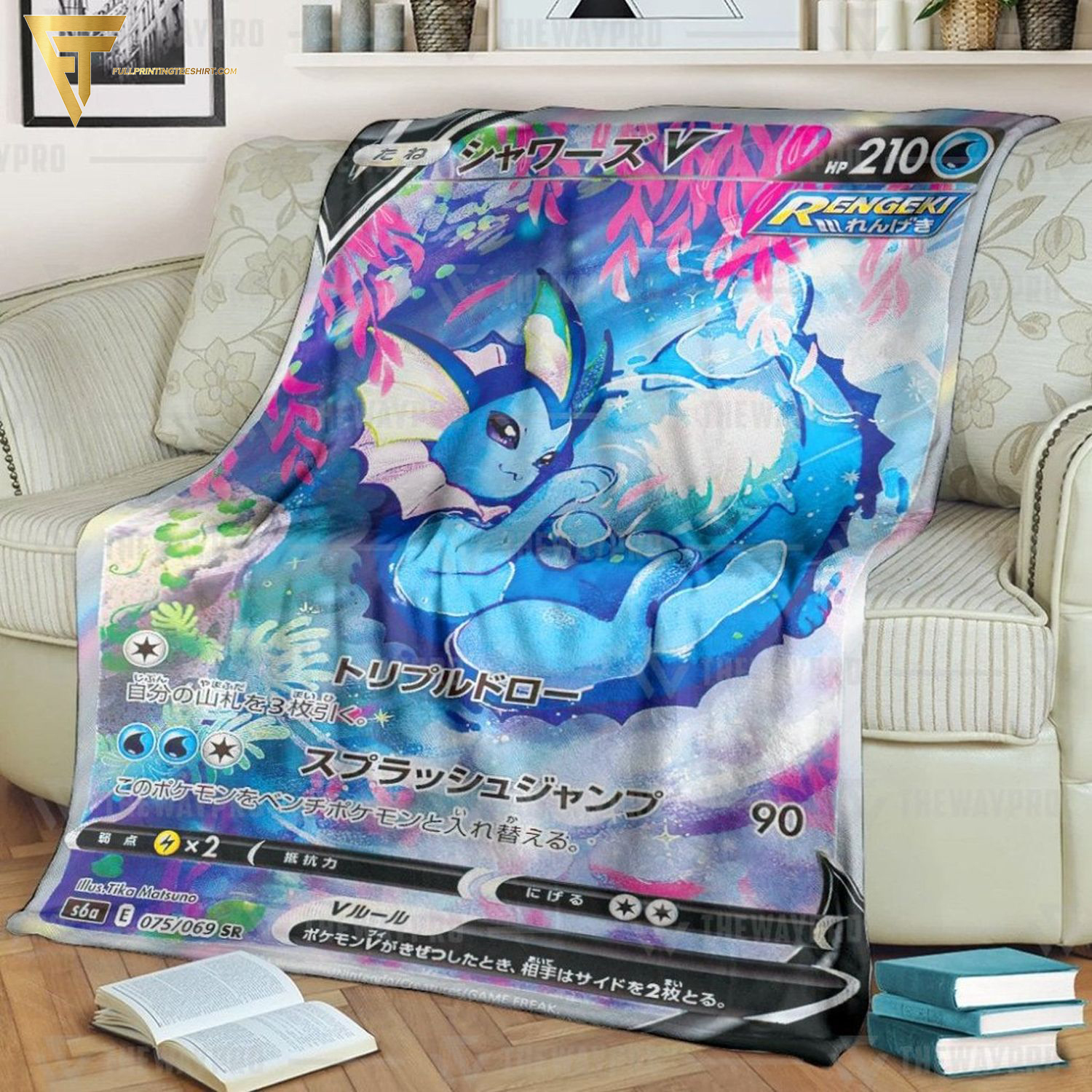 Anime Pokemon Evolving Skies Full Printing Blanket Anime Pokemon Evolving Skies Full Printing Blanket