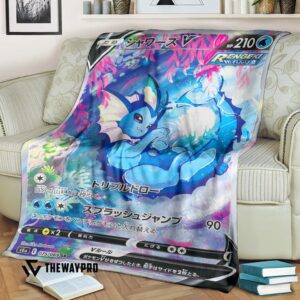 Anime Pokemon Evovling Skies Vaporeon Alternate Quilt Blanket
