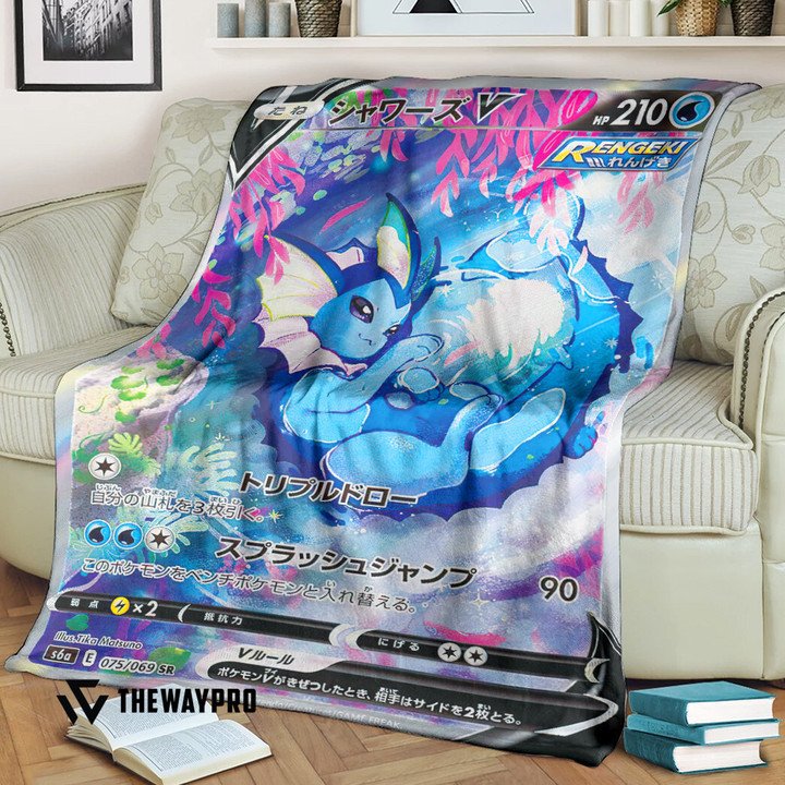 Anime Pokemon Evovling Skies Vaporeon Alternate Quilt Blanket Anime Pokemon Evovling Skies Vaporeon Alternate Quilt Blanket