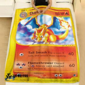 Anime Pokemon Expedition Charizard Custom Soft Blanket