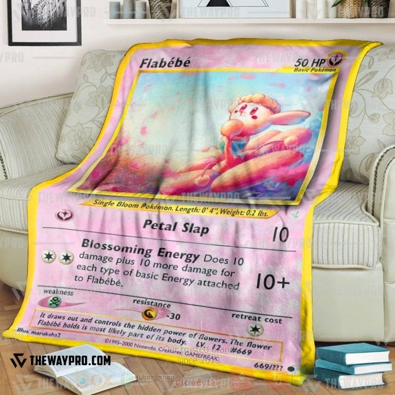Anime Pokemon Flabebe Blanket Anime Pokemon Flabebe Blanket