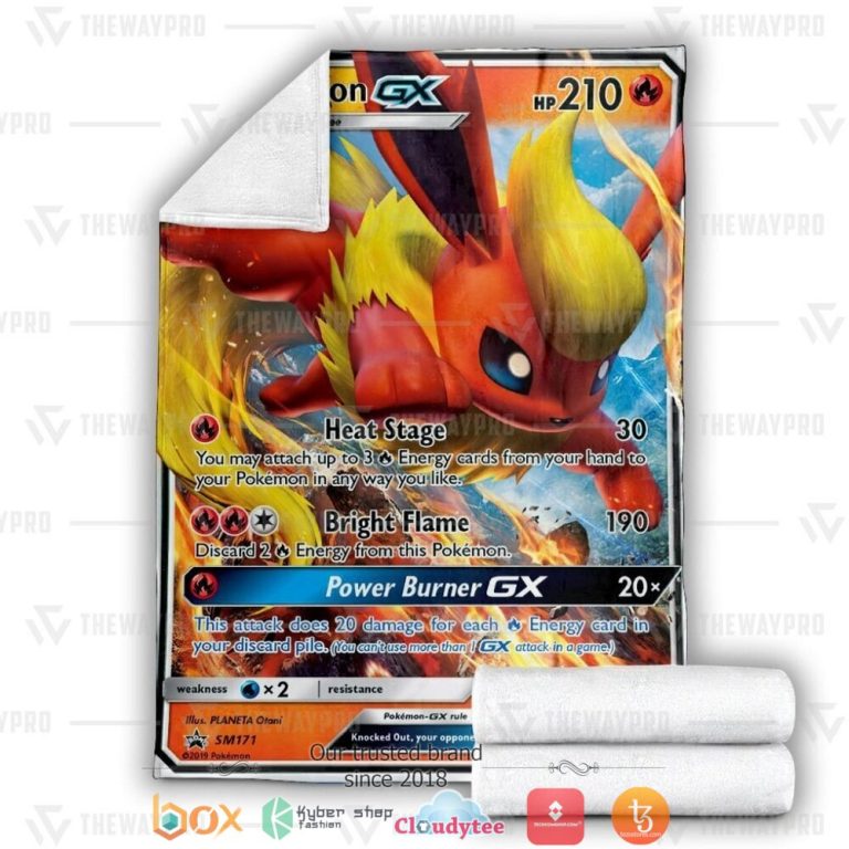 Anime-Pokemon-Flareon-Gx-Soft-Blanket-2