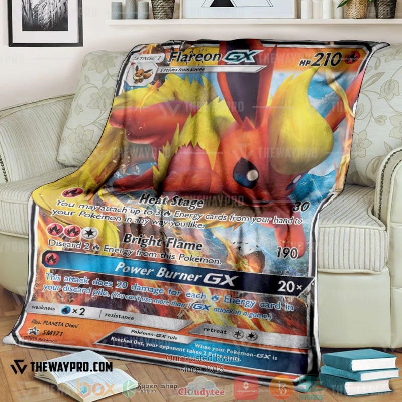 Anime Pokemon Flareon Gx Sun Moon Promos Soft Blanket 2 Anime Pokemon Flareon Gx Sun Moon Promos Soft Blanket 2