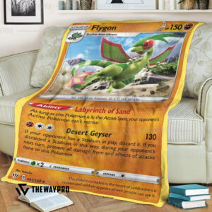 Anime Pokemon Flygon Darkness Ablaze Custom Soft Blanket