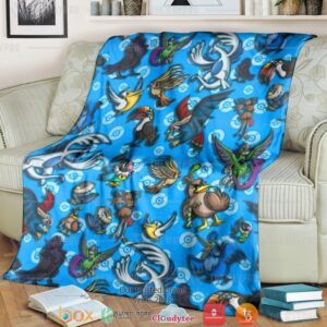 Anime Pokemon Flying Custim Soft Blanket 2