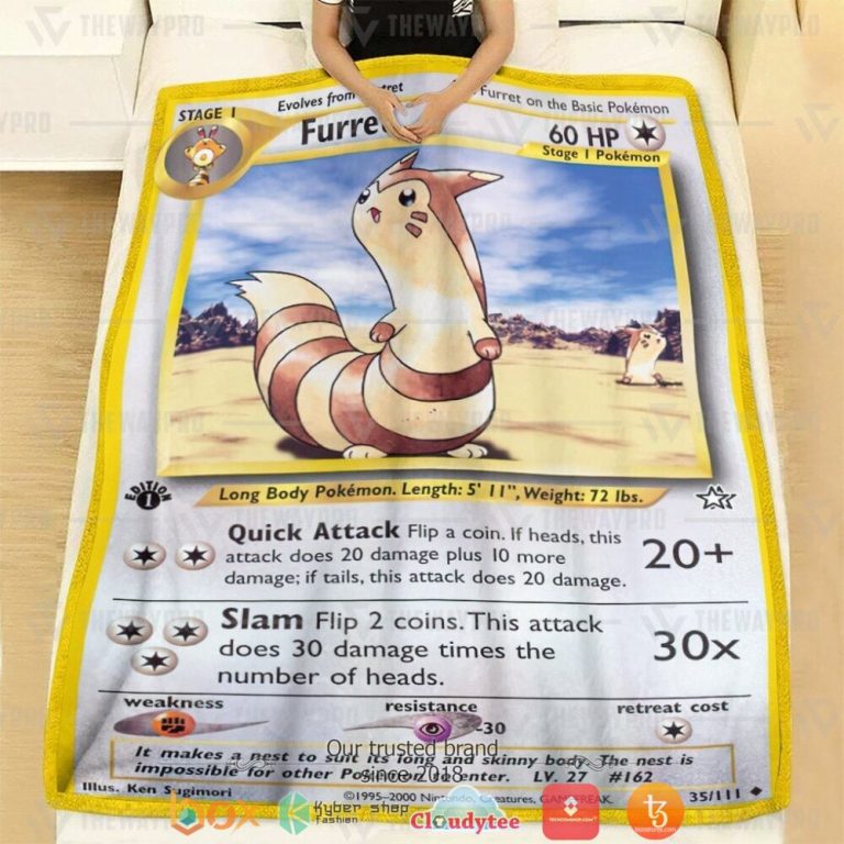 Anime-Pokemon-Furret-Neo-Genesis-Soft-Blanket-2