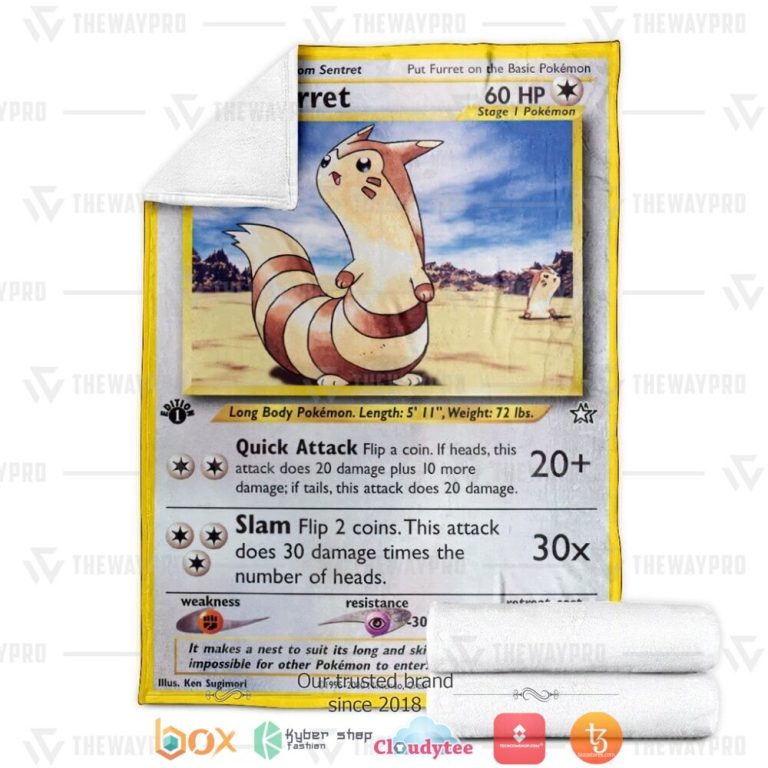 Anime-Pokemon-Furret-Neo-Genesis-Soft-Blanket-3
