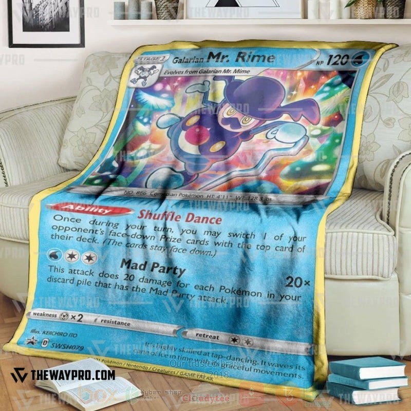 Anime Pokemon Galarian Mr Rime Sword And Shield Promos Blanket Anime Pokemon Galarian Mr Rime Sword And Shield Promos Blanket