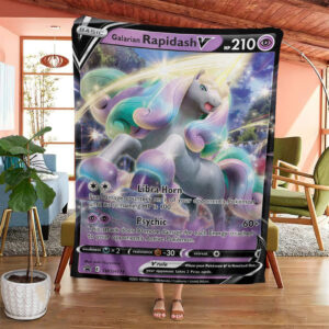 Anime Pokemon Galarian Rapidash Custom Soft Blanket