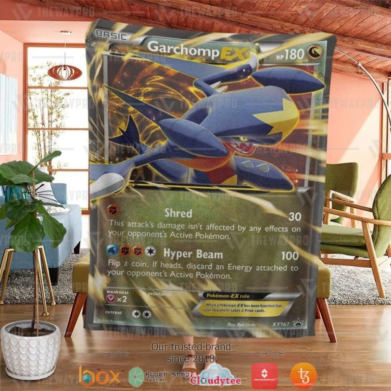 Anime-Pokemon-Garchomp-Ex-Xy-Promos-Soft-Blanket-1