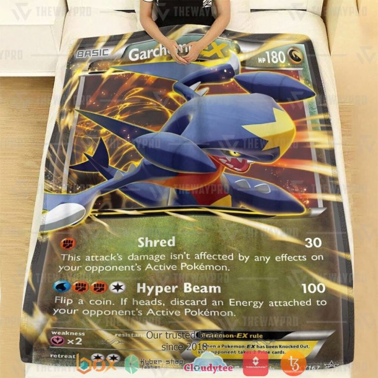 Anime-Pokemon-Garchomp-Ex-Xy-Promos-Soft-Blanket-2
