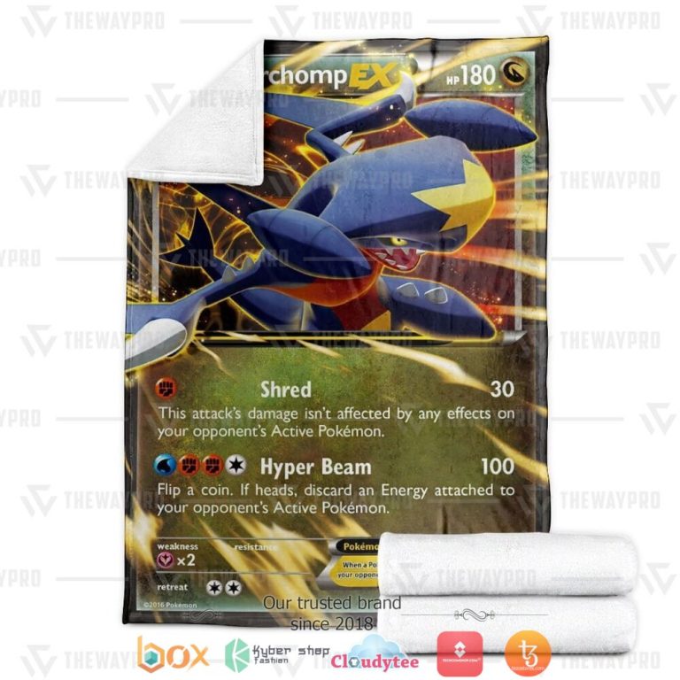 Anime-Pokemon-Garchomp-Ex-Xy-Promos-Soft-Blanket-3