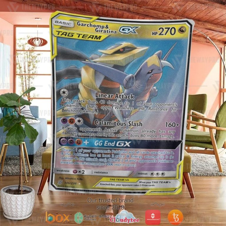 Anime-Pokemon-Garchomp-Giratina-Gx-Unified-Minds-Soft-Blanket-1-1