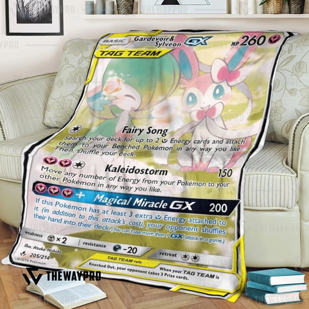 Anime Pokemon Gardevoir And Sylveon Gx Blanket Anime Pokemon Gardevoir And Sylveon Gx Blanket