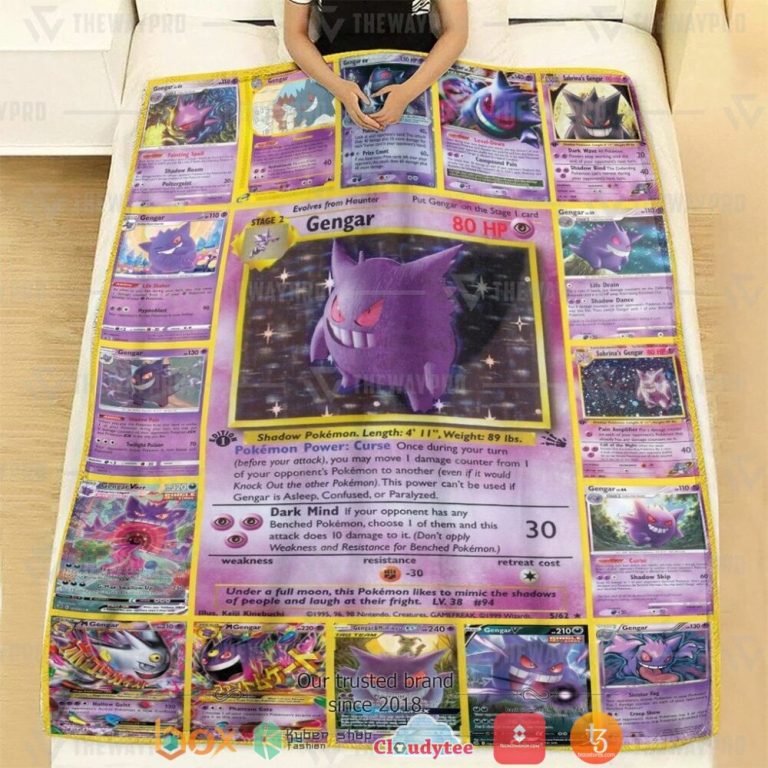 Anime-Pokemon-Gengar-Cards-Soft-Blanket-2