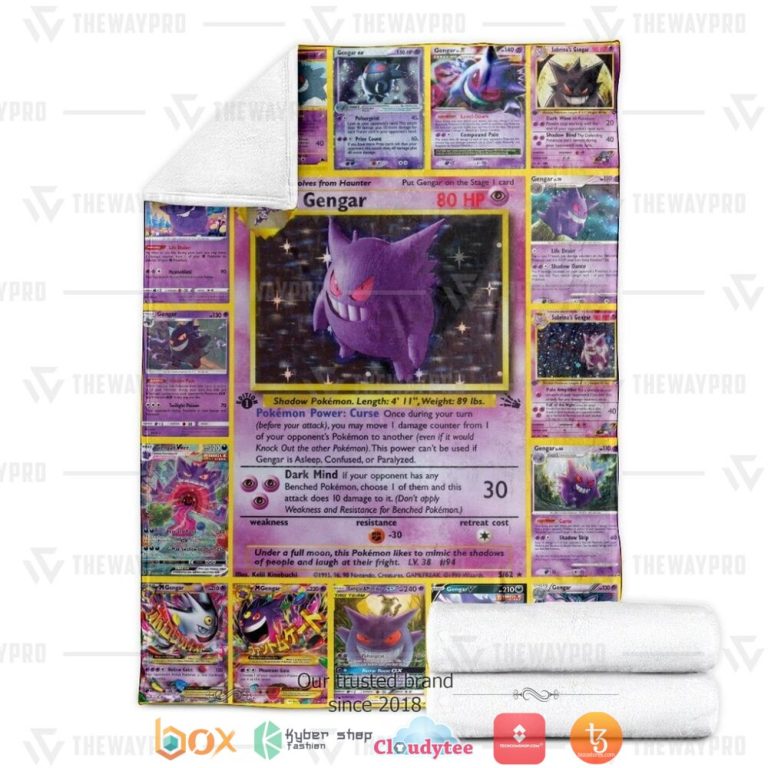 Anime-Pokemon-Gengar-Cards-Soft-Blanket-3